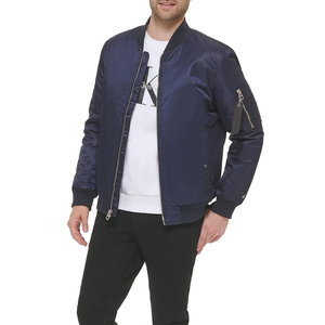 เสื้อแจ็กเก็ตบอมเบอร์แขนยาวสำหรับผู้ชายเสื้อแจ็คเก็ตเบสบอล - Product Image 2