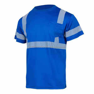 T-shirts de sécurité haute visibilité 100% coton, chemises de travail réfléchissantes pour la construction, uniformes unisexes pour les agents de sécurité - Product Image 5