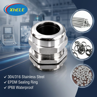 Presse-étoupe en acier inoxydable personnalisé Xianghong avec protection antidéflagrante IP68, filetage métrique M, résistant à l'humidité