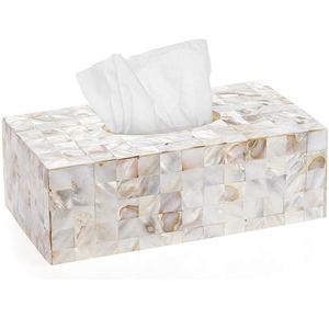 Diseño hecho a mano en madera MDF con caja de pañuelos de nácar Soporte de pañuelos de lujo para dormitorio, comedor y habitaciones de hotel - Product Image 5