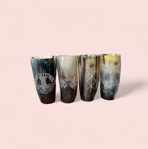 Vaso de whisky de cuerno real, logotipo personalizado, vaso de cuerno corto para beber para fiestas y bares, vaso de cuerno de búfalo a bajo precio - Product Image 2