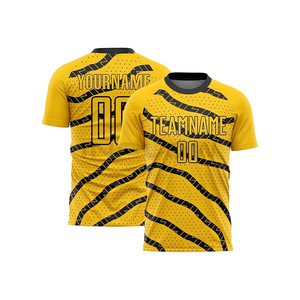 Camiseta de fútbol de tela de poliéster 100% personalizada de secado rápido, camiseta de fútbol americano con estampado de logotipo de sublimación transpirable, superventas - Product Image 6