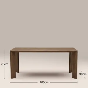Table à manger rectangulaire en bois de noyer SINTERIOR ELLERY 8 places - Product Image 2
