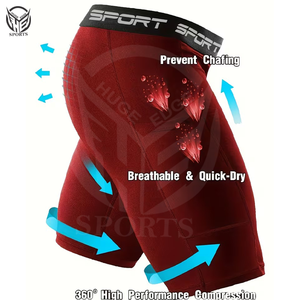 Pantalones Cortos Deportivos Elásticos de Secado Rápido para Hombre, de Alta Calidad, Transpirables, de Spandex/Poliéster, para Deportes, Casual, Senderismo, Servicio OEM - Product Image 4