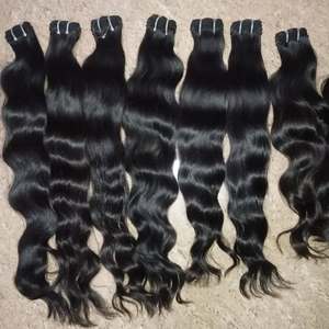 Extensiones de Cabello Virgen Remy del Sur de la India, Trama Doble, Cabello Humano Natural, Peluca con Frente de Encaje, 100g - Product Image 5