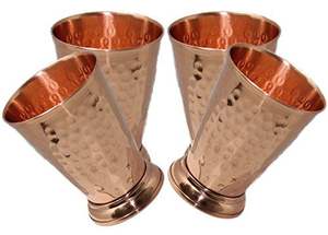 100% verre à vin en cuivre pur meilleure qualité articles de fête faits à la main avec verre à eau gravé au design unique - Product Image 5