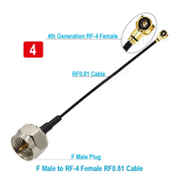 Câble coaxial BEVOTOP F mâle/femelle vers U.FL/MHF-4/RF-4 femelle Pigtail RF1.13 50 OHM pour extension d'antenne WiFi 3G