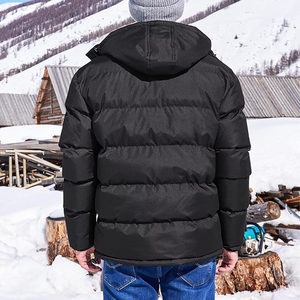 Veste à capuche pour homme Veste à capuche pour homme Veste d'hiver chaude Bomber Veste coupe-vent décontractée Outwear - Product Image 4