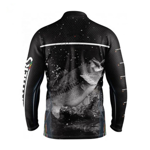 PURE Vente en gros Conception personnalisée Impression par sublimation Chemises de pêche à manches longues pour hommes Protection UV Chemises de pêche en jersey T-shirt de pêche - Product Image 2