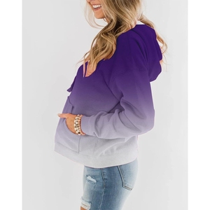 Sweat à capuche pour femme de qualité supérieure de couleur unique Sweat à capuche pour femme à séchage rapide avec imprimé personnalisé - Product Image 3