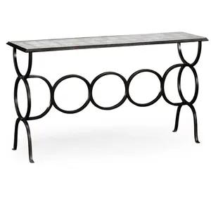 Table basse en métal doré moderne de qualité supérieure Table élégante Console encadrée pour la maison hôtel meubles de salon - Product Image 3