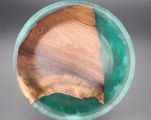 Nuevo producto Cuenco de resina de madera Calidad estándar Tamaño personalizado Forma redonda Resina epoxi y cuenco para servir ensalada de madera para gran oferta - Product Image 4