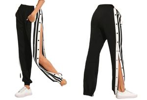 Pantalones de Hombre PT1513 OEM de Alta Calidad, 100% Algodón, Pantalones Anchos con Estampado de Leopardo, Pantalones Deportivos de Pierna Ancha - Product Image 3