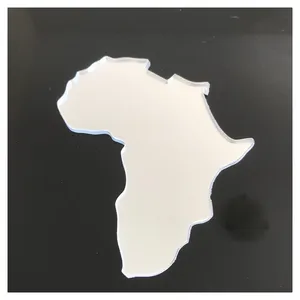 Miroirs acryliques en forme de carte d'afrique, acryliques incassables pour enfants avec bords polis au laser - Product Image 1