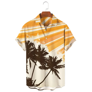 New <b>Men's</b> Short Sleeved <b>Shirt</b> Loose Casual Printed <b>Beach</b> <b>Shirt</b> Hawaiian Short Sleeved <b>Shirt</b> - Product Image 3