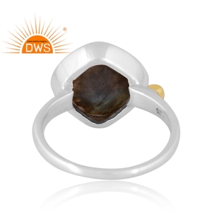 Best Quality Fine Sterling Silver Natural <b>Labradorite</b> Gemstone Statement <b>Ring</b> Custom Jewelry Manufacturer - Product Image 4