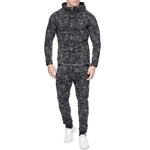 Conception OEM 69% coton 31% polyester conception personnalisée vêtements de sport pour hommes survêtements à capuche avec fermeture éclair complète joggers pantalons de survêtement ensemble de survêtements - Product Image 6