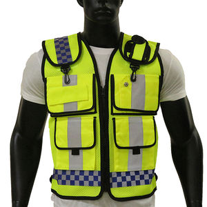 Gilet de sécurité réfléchissant à haute visibilité avec logo personnalisé pour hommes, gilet de sécurité de chantier multi-poches OEM avec poches cargo - Product Image 1