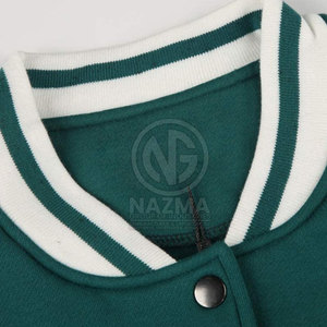 Veste Letterman pour femmes très vendue, col montant, fermeture à boutons, respirante, couleur unie, en coton, fabriquée au Pakistan - Product Image 4