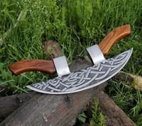 Hache industrielle Viking de haute qualité, forgée à la main, en acier à haute teneur en carbone, à dos large et plat, avec manche en bois, pour camping et usage tactique, DIY, 18 pouces