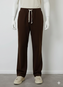 Pantalón Formal de Hombre de Marca Personalizada, Mezcla de Algodón/Poliéster, Cintura Alta, Cierre de Cremallera, Decoración Vintage, Ligero, Transpirable, Pierna Ancha - Product Image 1