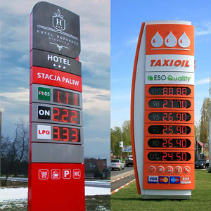 Panneau pylône personnalisé en usine, panneaux de signalisation extérieure, boîte lumineuse, signalisation lumineuse étanche, panneau totem extérieur pour les entreprises - Product Image 2