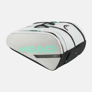Bolsa Deportiva de Gran Capacidad HEAD Padel Tour Negra/Blanca con Logotipo Personalizable, Material de Nailon y PU Impermeable para Gimnasio y Tenis - Product Image 1