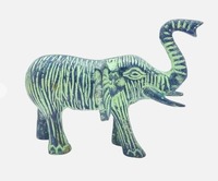 Figurine d'éléphant traditionnelle Sculpture coffre-up en métal décoratif pour bureau maison Restaurant hôtel décoration Art déco Design