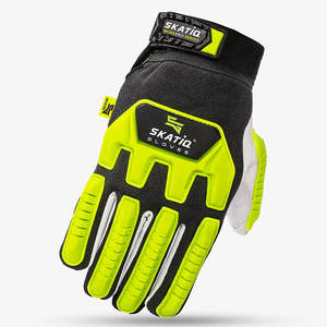Skatiq Guantes de Seguridad Originales, Guantes de Impacto de Palma de Piel de Cabra con Espalda de Licra, Forro de Nailon de Doble Palma para Soldadura de Construcción - Product Image 4