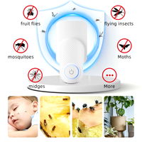 Piège à mouches enfichable intérieur plus sûr avec lumières UVA pour les mouches, les mouches à fruits, les mites, les moucherons et autres insectes volants
