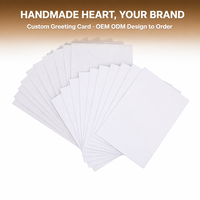 Carte de vœux personnalisée en kraft ivoire 240g, conception OEM ODM, carte pliée avec enveloppe, vente en gros