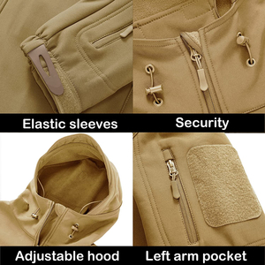 Chaqueta softshell para hombre, cortavientos, con cierre completo, cuello alto, impermeable, ligera y sostenible. - Product Image 2