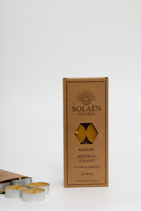 10 Bougies Chauffe-Plat Naturelles en Cire d'Abeille Premium - SOLAEN NATURAL Fabriquées à Istanbul - Product Image 2