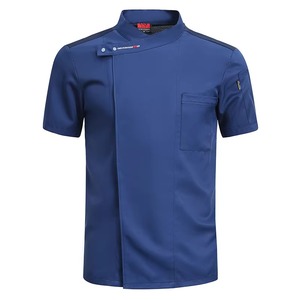 Venta caliente personalizable mangas cortas chef overoles Chef uniforme Hotel uniforme restaurante bar uniforme Unisex Chef abrigo - Product Image 2