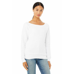 Sweat-shirt à col large en polaire éponge pour femme imprimé lettre, sweat-shirt à col large en coton ample - Product Image 1