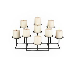 Ensemble de bougeoirs en métal bohème chic avec de fines incrustations, parfait pour la décoration de la table, du salon, de la chambre ou des événements spéciaux - Product Image 3