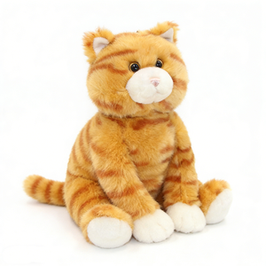 Peluche de <span class=keywords><strong>Gato</strong></span> Tabby Personalizado con Rayas Naranjas, Juguete de Peluche Suave con Patas Blancas, 31cm-50cm, Unisex para Niños de 2 a 4 Años - Product Image 1
