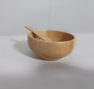 Cuenco de bambú Pequeñas herramientas cosméticas vacías Cuenco de spa de madera Cuenco de máscara de Bambú - Product Image 1