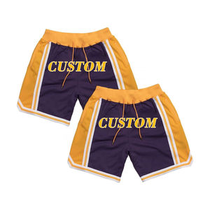 <b>Men</b> <b>Basketball</b> <b>Shorts</b> High Quality Retro Customized Breathable Outdoor Sports Mesh Sublimation Printing Sportswear 1 Pcs - Product Image 1
