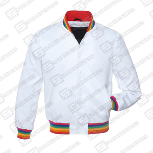 Chaqueta Bomber de Lana Personalizada de Alta Calidad, Cuello Redondo, Estilo Universitario, para Hombre y Mujer, Unisex - Product Image 5