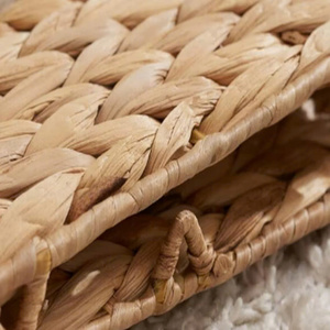 Ensemble fait main de 2 paniers de rangement en jacinthe d'eau naturelle pour organiser votre pièce avec style vietnamien - Product Image 2