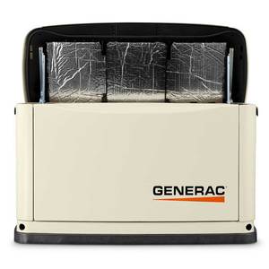 Générateur de secours Generac 70771 20/17 kW refroidi par air, système de démarrage automatique par lanceur, 24V, 10A, pour usage domestique, boîtier en aluminium - Product Image 4