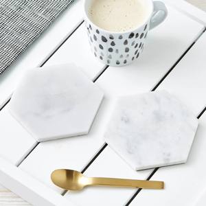 Juego de posavasos de mármol blanco de primera calidad, Base antideslizante para bebidas frías y calientes para interior, villa, apartamento, uso en Hospital, 1 año - Product Image 1