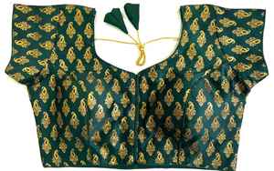 <b>Blouse</b> material banarasi <b>silk</b> <b>Blouse</b> has froent open paterrn No hook in this <b>blouse</b> O-Neck <b>Blouse</b> - Product Image 4