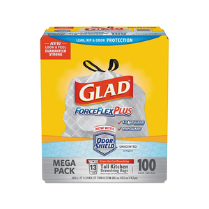 ถุงขยะครัวแบบยาวคุณภาพพรีเมียม Glad ForceFlex สำหรับใช้ในครัวเรือน  แข็งแรง ทนทานต่อการรั่วซึม เกรดส่งออก ขายส่ง - Product Image 3