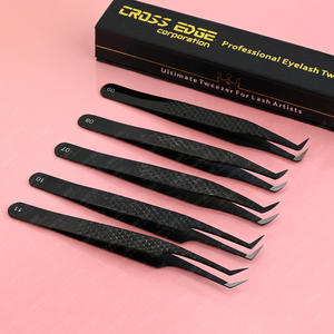 Bulk Eyelash Extension Perfect for Mega Volume Fiber Tip <b>Lash</b> Tweezers Fine-Pointed Diamond Grip 45 90-Degree Japanese Steel - Product Image 1