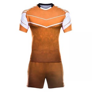 Prix de gros pour un ensemble de maillot de rugby personnalisé sublimé, confortable, respirant, à séchage rapide, 100% polyester, vêtements de sport - Product Image 1