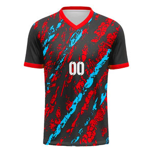 Maillots de football légers 100% polyester, hauts de maillot, col en V, respirants, séchage rapide, vêtements de sport, maillot de football pour adultes - Product Image 4