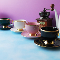 Juego de Tazas de Café de Porcelana Cerámica de Lujo Moderno MEGAPICK M-16, Resistentes al Calor, para Beber Café y Té