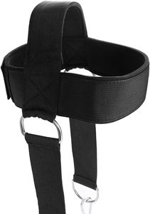 Arnés de Cuello para Entrenamiento con Pesas, Arnés de Cabeza Ajustable y Resistente con Cadena de Acero para Fortalecimiento del Cuello y Ejercicios de Gimnasio - Product Image 5